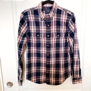 Abercrombie & Fitch red and blue flannel shirt